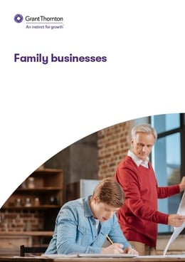 The "Family businesses" brochure frontpage